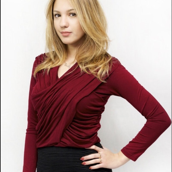Ruches wrap v neck - Picture 2 of 3