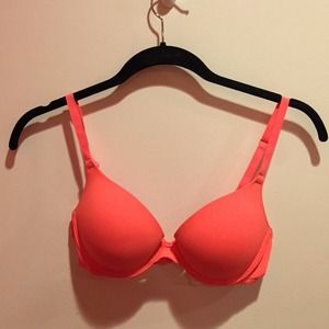 Coral Victoria's Secret Push-Up Bra