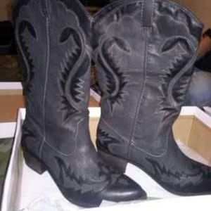 New Black CowGirl Boots