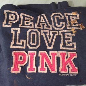 PINK navy blue hoodie