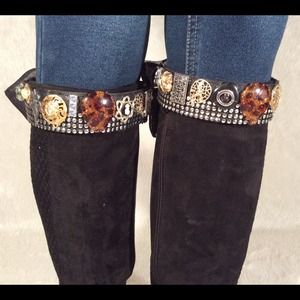Beautiful Jeweled Boot Cuffs