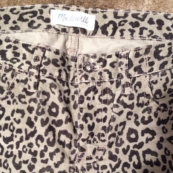 Madewell Skinny Leg Cheetah Print Corduroy Pant - Picture 4 of 4