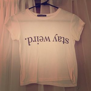 Brandy Melville "Stay Weird" Top