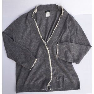 J.Crew gray cardigan cashmere blend sweater