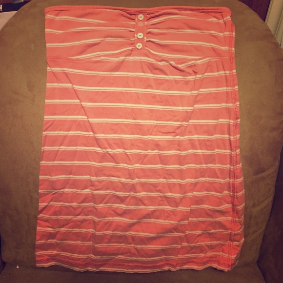 Cute Faded Pink Striped Tube Top Sz S