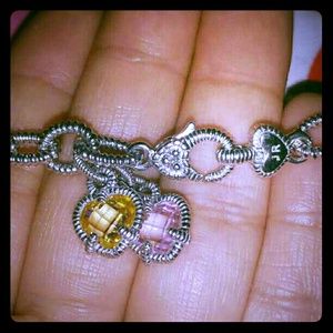 Judith Ripka 925 SS Crystal Hearts