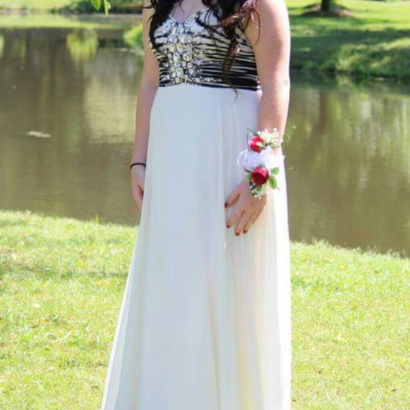 White Prom Formal Dress