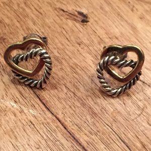 David Yurman Cable Heart Link Earrings
