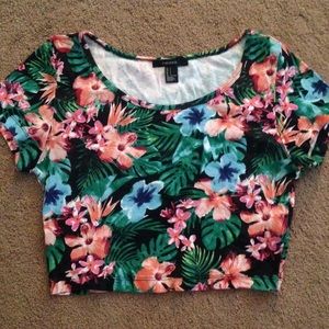 Floral/Hawaiian crop top🌺