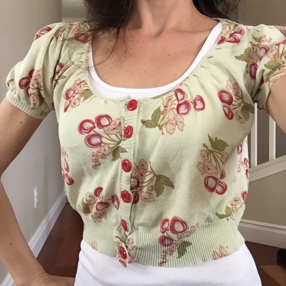 Little lime green crop sweater - Picture 1 of 4