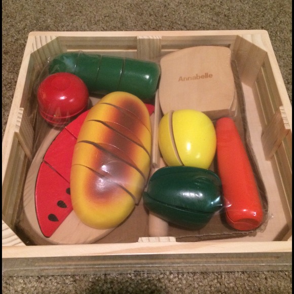 Melissa and Doug-Wooden Food Cutting Play Set
