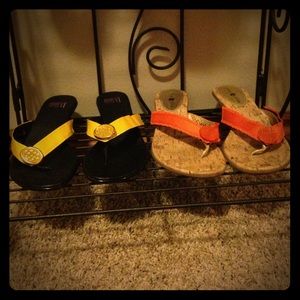 Two pairs of SwitchFlops and removable straps