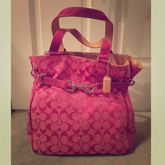 Coach Buckled Tote, Hot Pink - Perfect Condition! - Picture 1 of 4