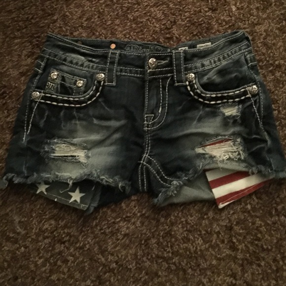 Miss Me Denim - Miss Me American flag shorts