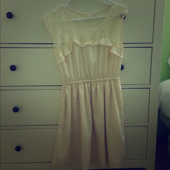 Cream and lace dress