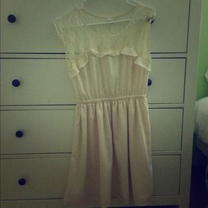 Cream and lace dress