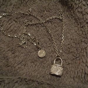 Michael Kors Silver Lock Necklace