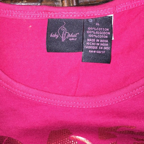 Baby Phat NWOT top in bright pink more like a S - Picture 4 of 4