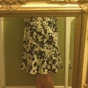 Express Black & Ivory Skirt