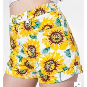American Apparel Sunflower cuff shorts