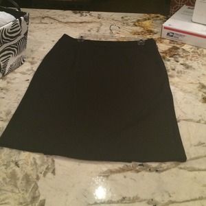 NY&Co. Off-Black Pencil Skirt Double-Slit