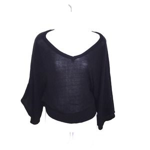 Vintage 1990s cropped bat wing sweater top blouse Vintage 1990s cropped bat wing sweater top blouse