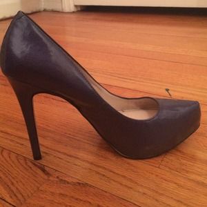 Vince Camuto metallic blue 5 inch heels