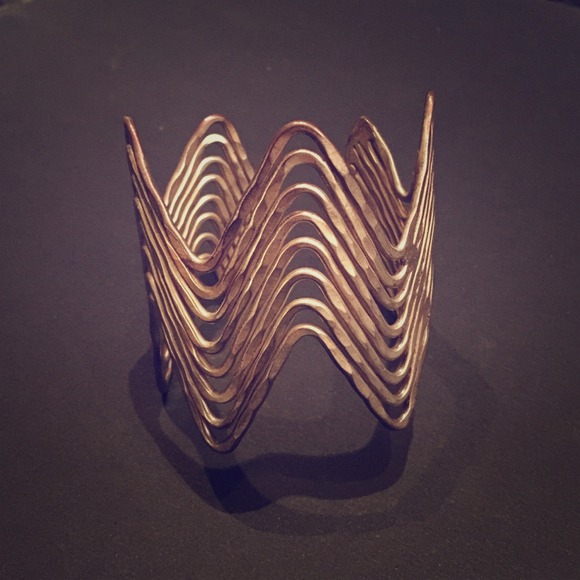 Brass Soldered Wave Cuff