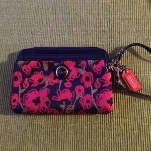 Authentic Double Zip Coach Wristlet