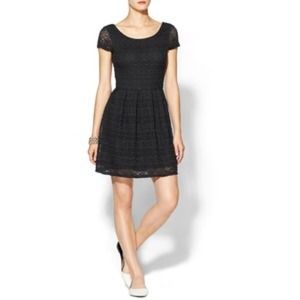 Eight Sixty Black Lace Pucker Dress