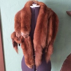 Vintage 1930/40s real mink stole / scarf / shawl