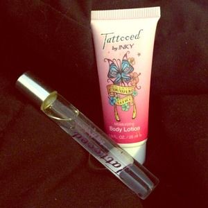 "Tattooed by Inky" perfume and lotion set