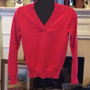 Bright Pink Size M Gap V neck sweater