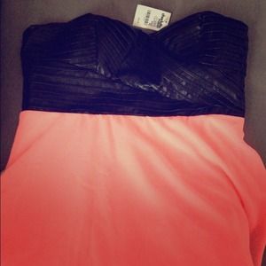 NWT black and coral dress
