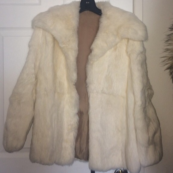 Real rabbit fur jacket.