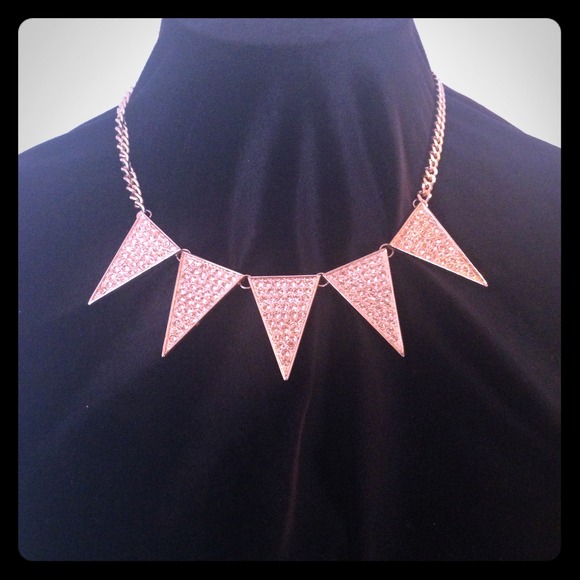 Rose gold tribal necklace - 22"