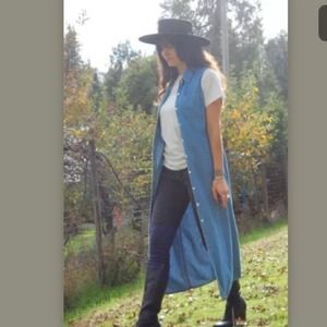 Final reduction! Vintage denim duster vest