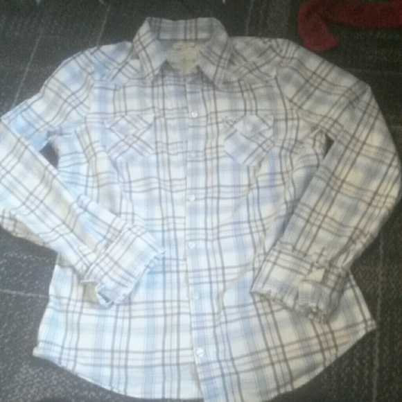 Hollister plaid button up shirt