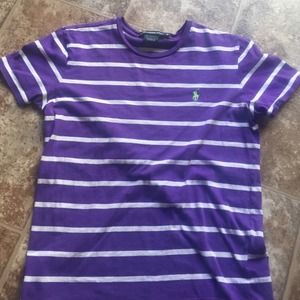 Purple and white stripes Ralph Lauren