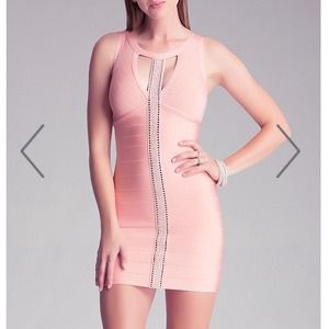 Bebe Embellished Cutout Dress