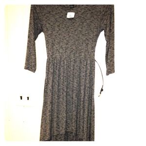 Gray and black high to low dress