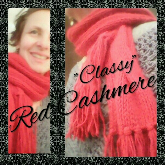 Red Cashmere Scarf