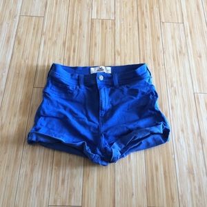 Blue high waisted hollister shorts