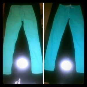 Minty green stretchy jean leggings