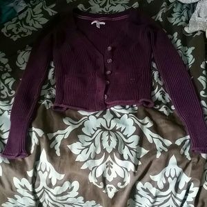 Maroon sweater/cartigan