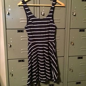 Navy Skater Style Dress