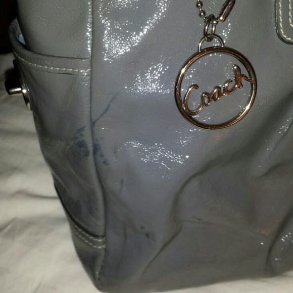 Gray Patent Leather Coach - Picture 2 of 4