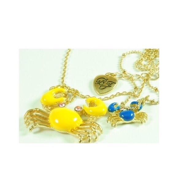 From Gina's C to youYellow Crab Two Row Necklace - Picture 1 of 4
