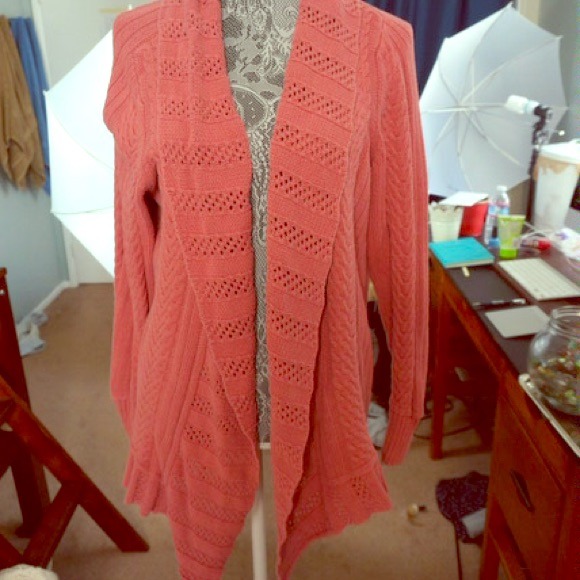Salmon colored vintage cardigan