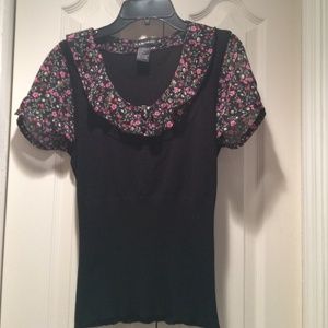 Black and floral top